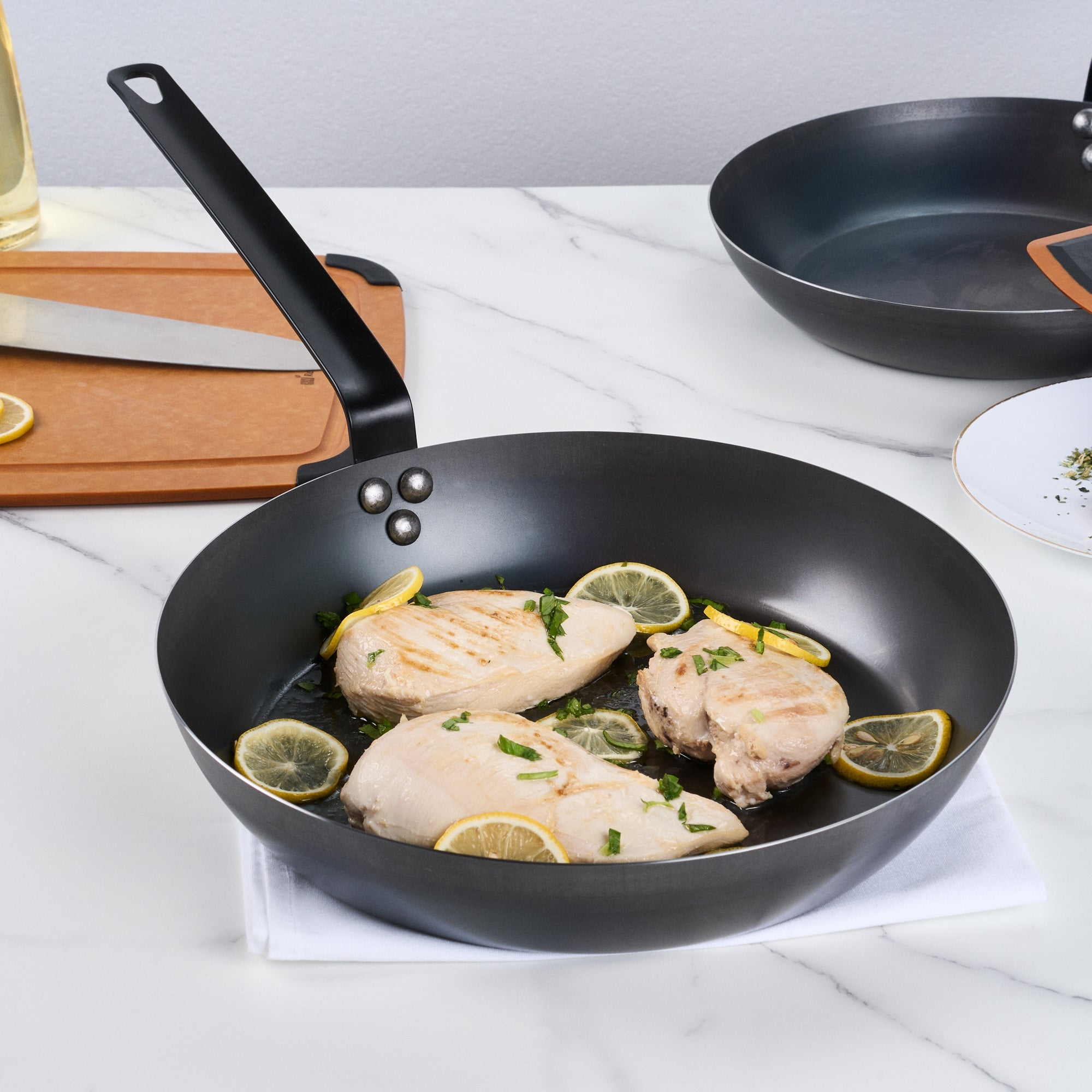 Met Lux Black Carbon Steel 13" Fry Pan - 1 count box