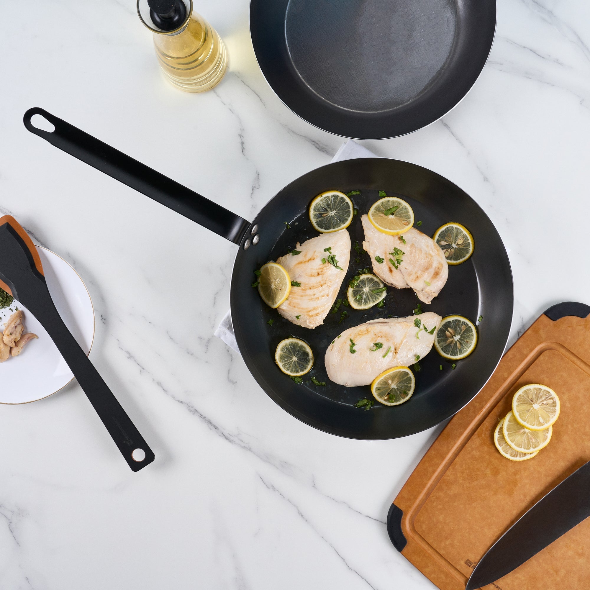 Met Lux Black Carbon Steel 13" Fry Pan - 1 count box