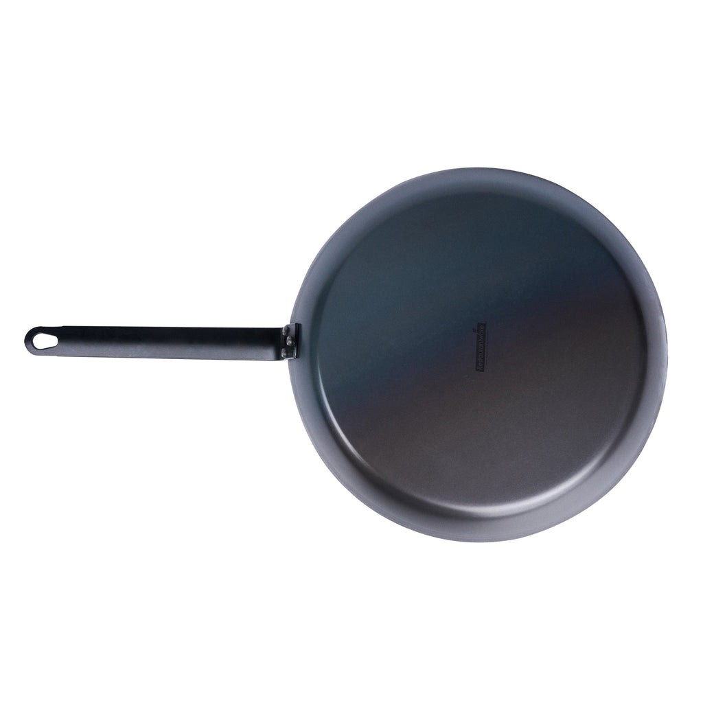 Met Lux Black Carbon Steel 13" Fry Pan - 6 count box