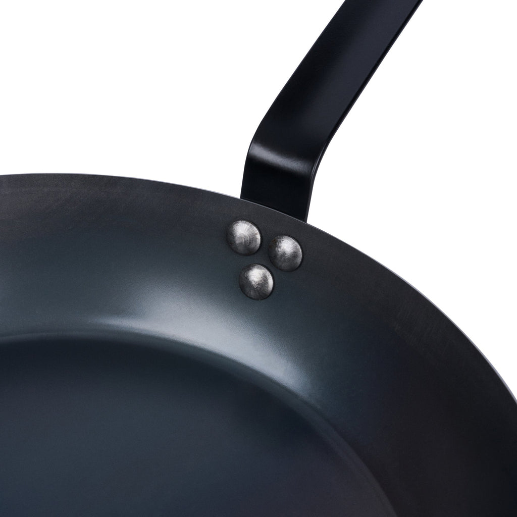 Met Lux Black Carbon Steel 13" Fry Pan - 6 count box