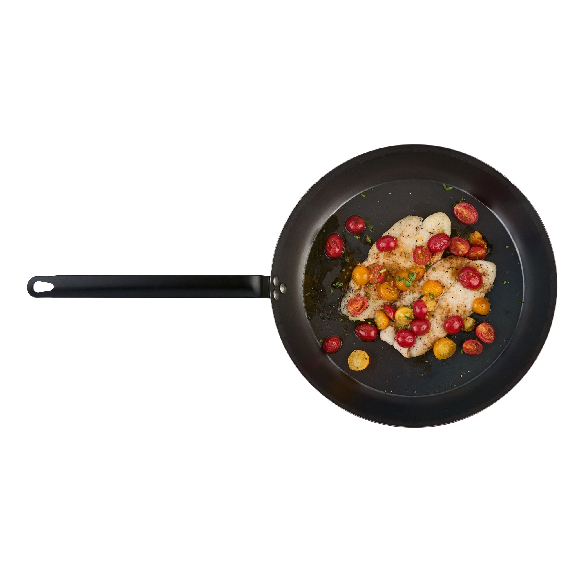 Met Lux Black Carbon Steel 14" Fry Pan - 1 count box