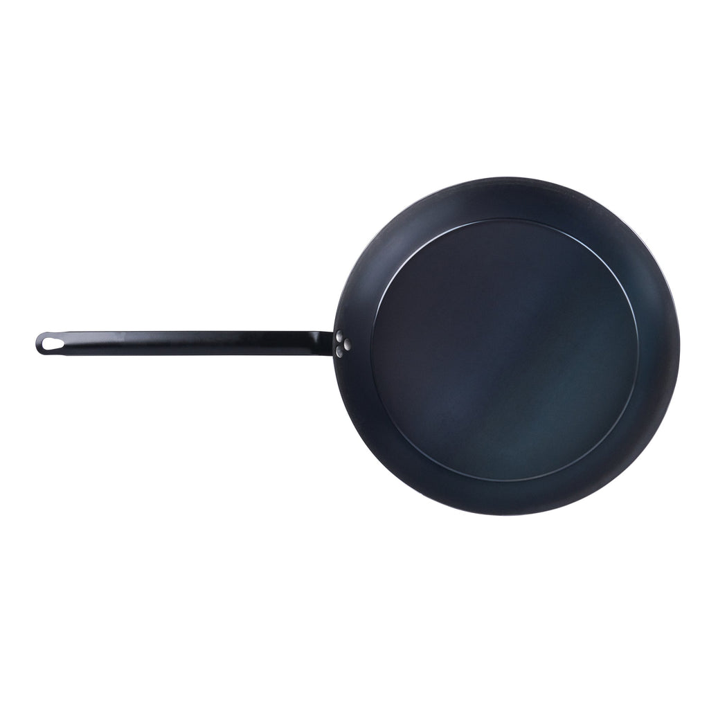 Met Lux Black Carbon Steel 16" Fry Pan - 6 count box
