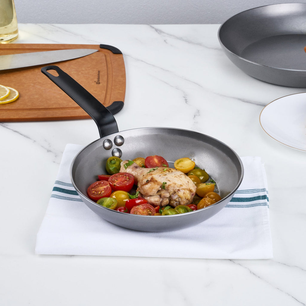 Met Lux Carbon Steel 9" Fry Pan - 6 count box