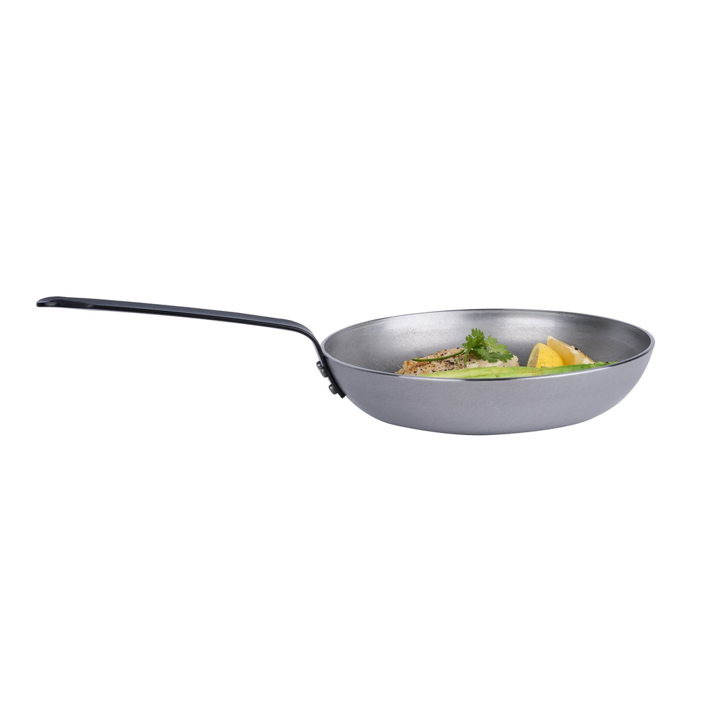 Met Lux Carbon Steel 9 1/2" Fry Pan - 6 count box