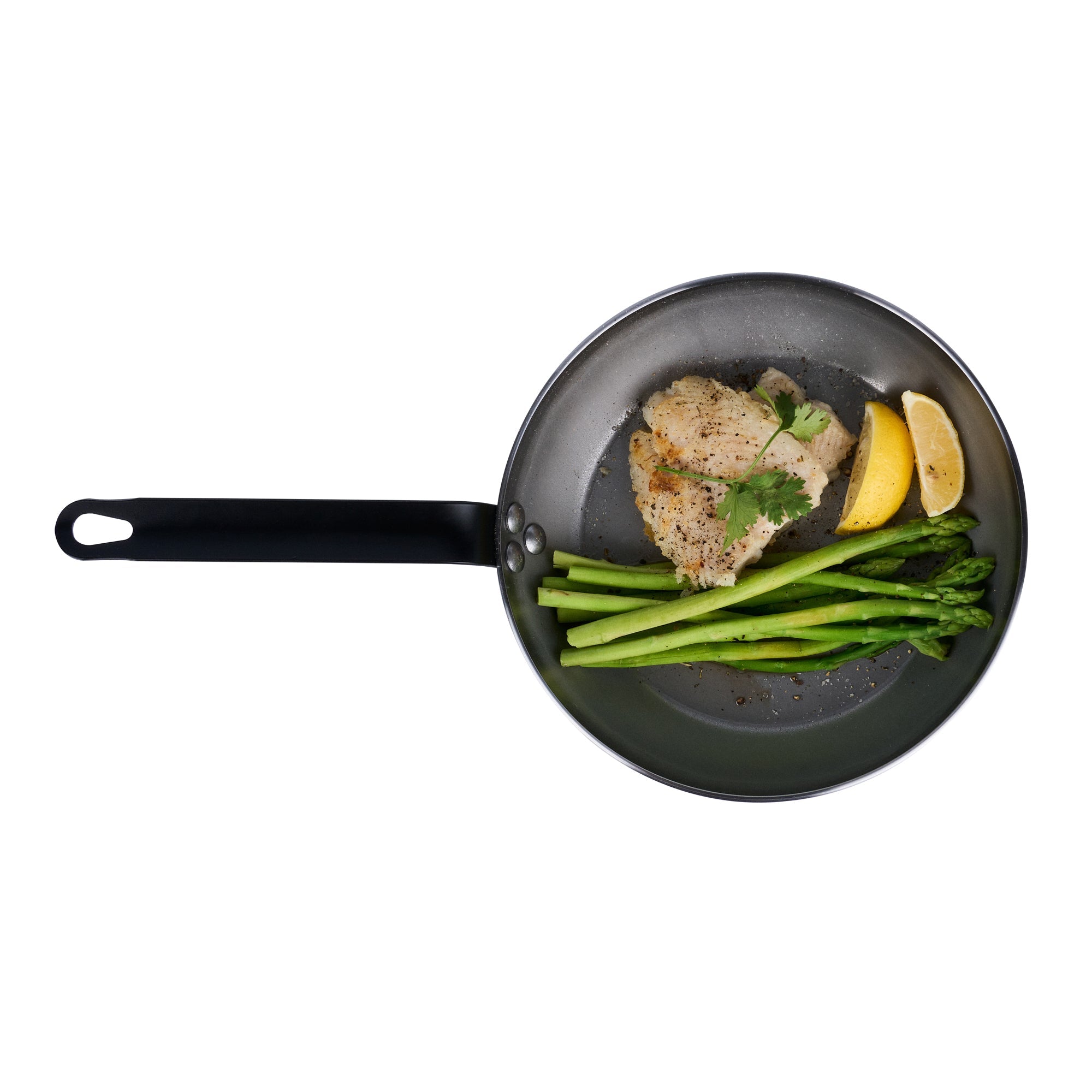 Met Lux Carbon Steel 9 1/2" Fry Pan - 6 count box
