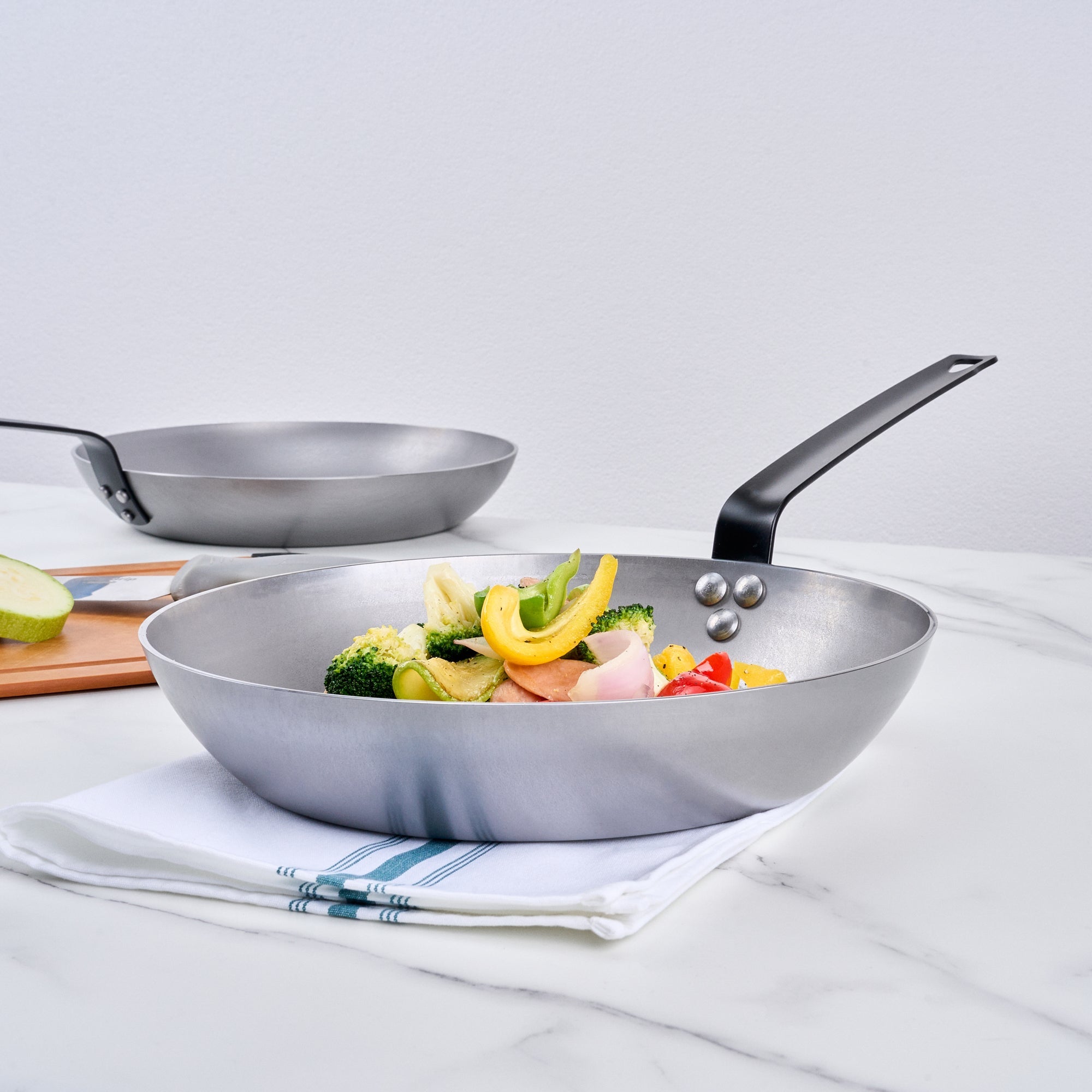 Met Lux Carbon Steel 12" Fry Pan - 6 count box