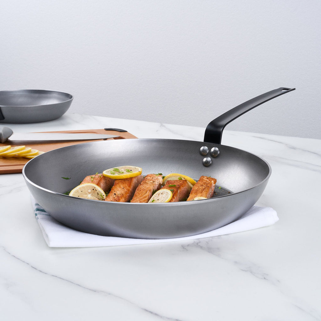 Met Lux Carbon Steel 13" Fry Pan - 6 count box
