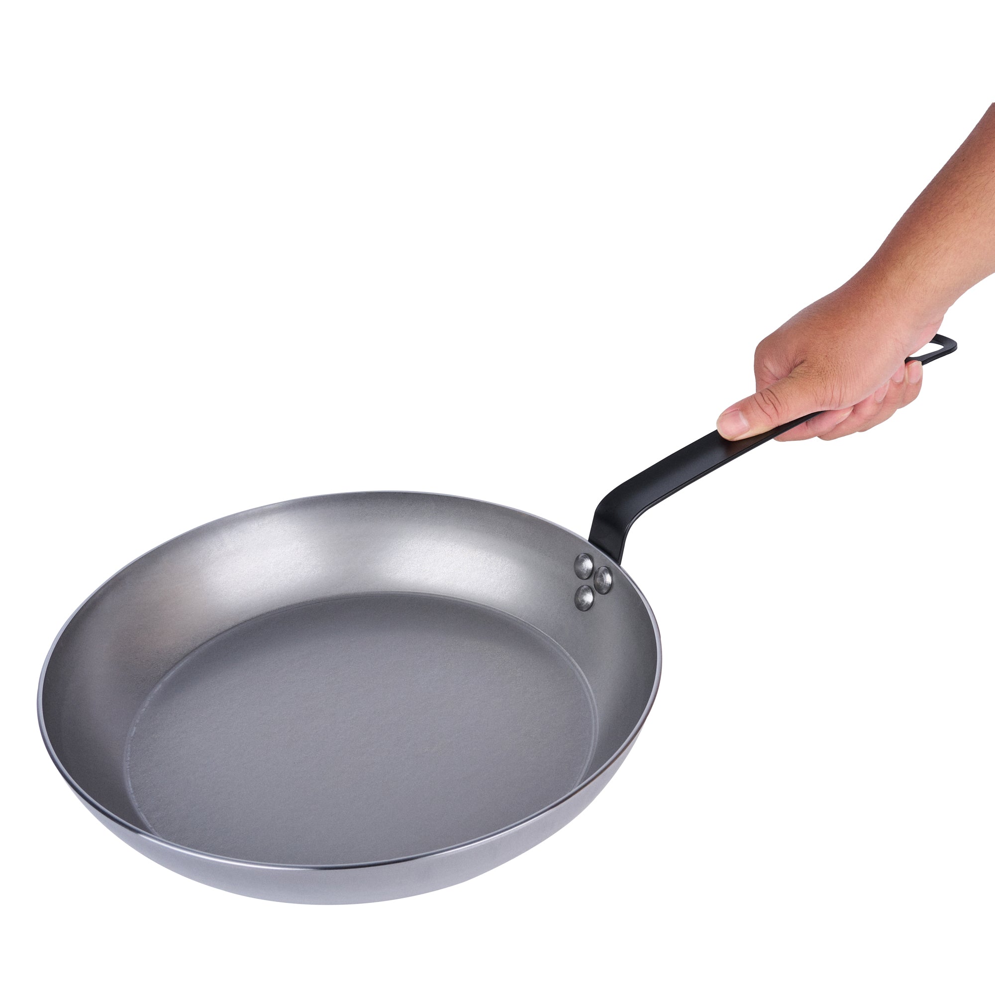 Met Lux Carbon Steel 13" Fry Pan - 6 count box