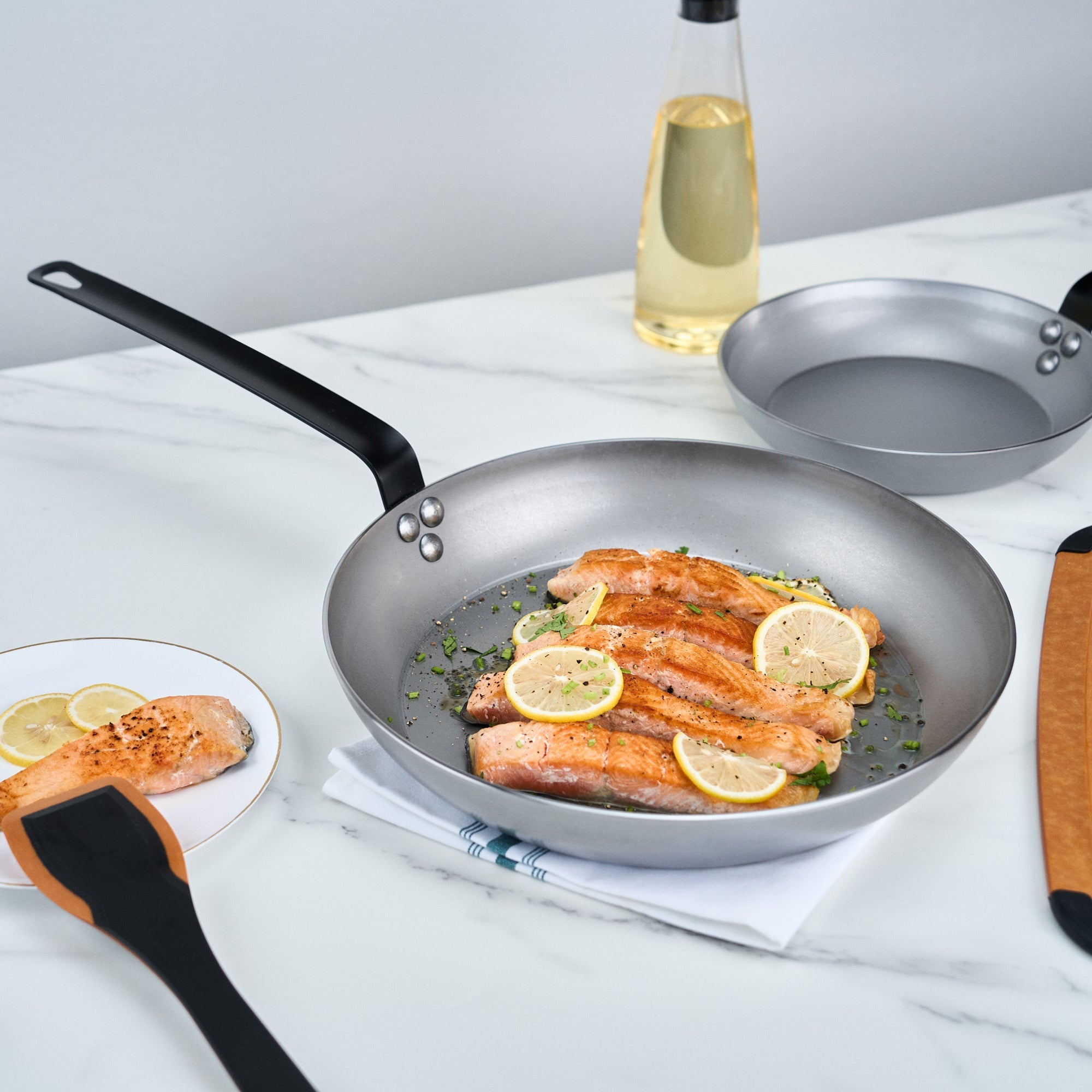 Met Lux Carbon Steel 13" Fry Pan - 6 count box