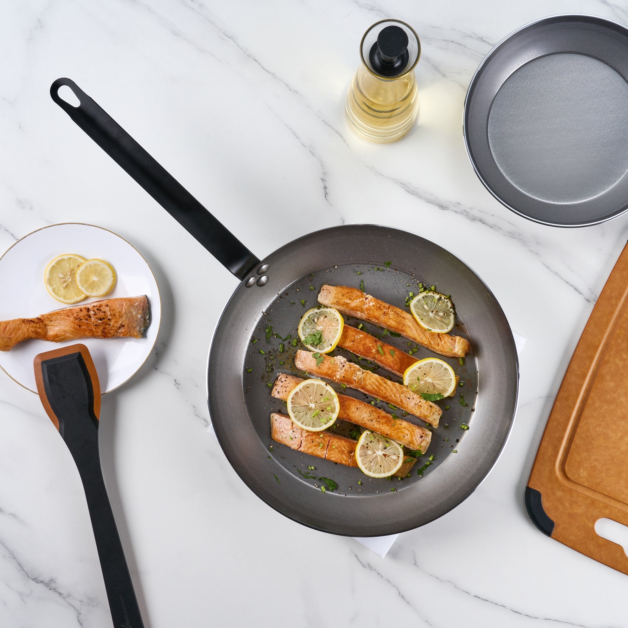 Met Lux Carbon Steel 13" Fry Pan - 6 count box