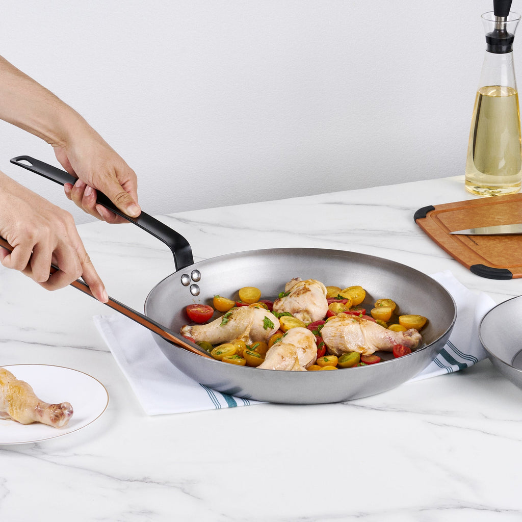 Met Lux Carbon Steel 14" Fry Pan - 1 count box