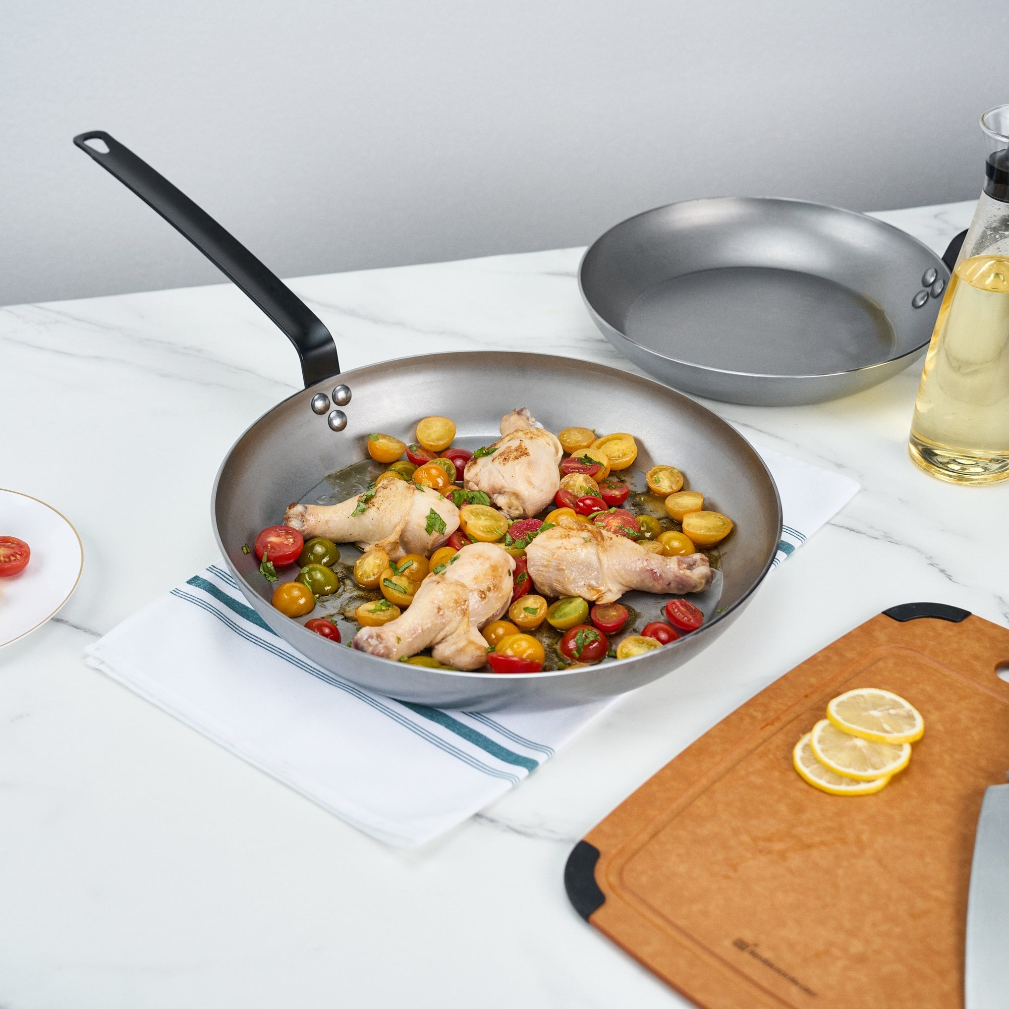 Met Lux Carbon Steel 14" Fry Pan - 6 count box