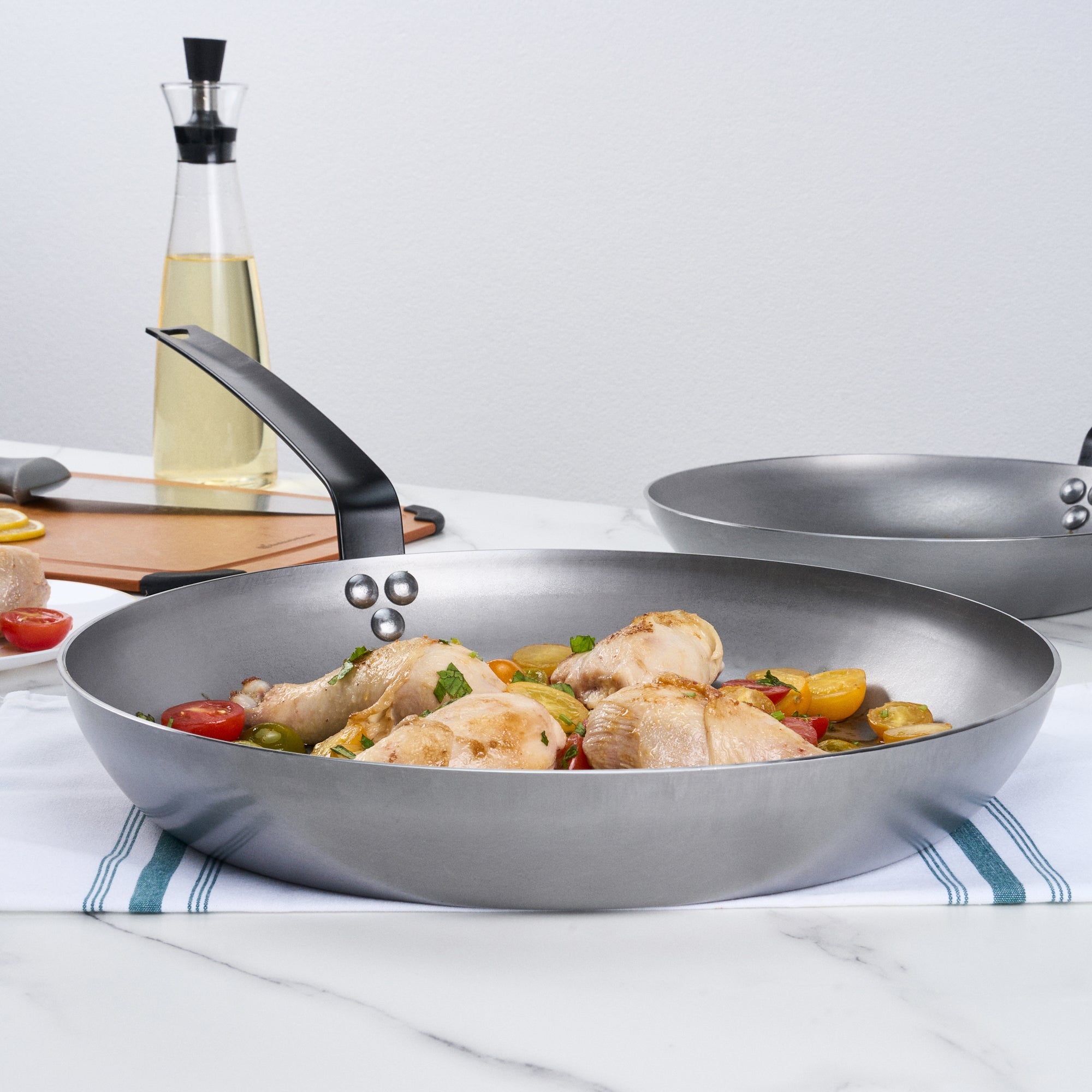 Met Lux Carbon Steel 14" Fry Pan - 6 count box
