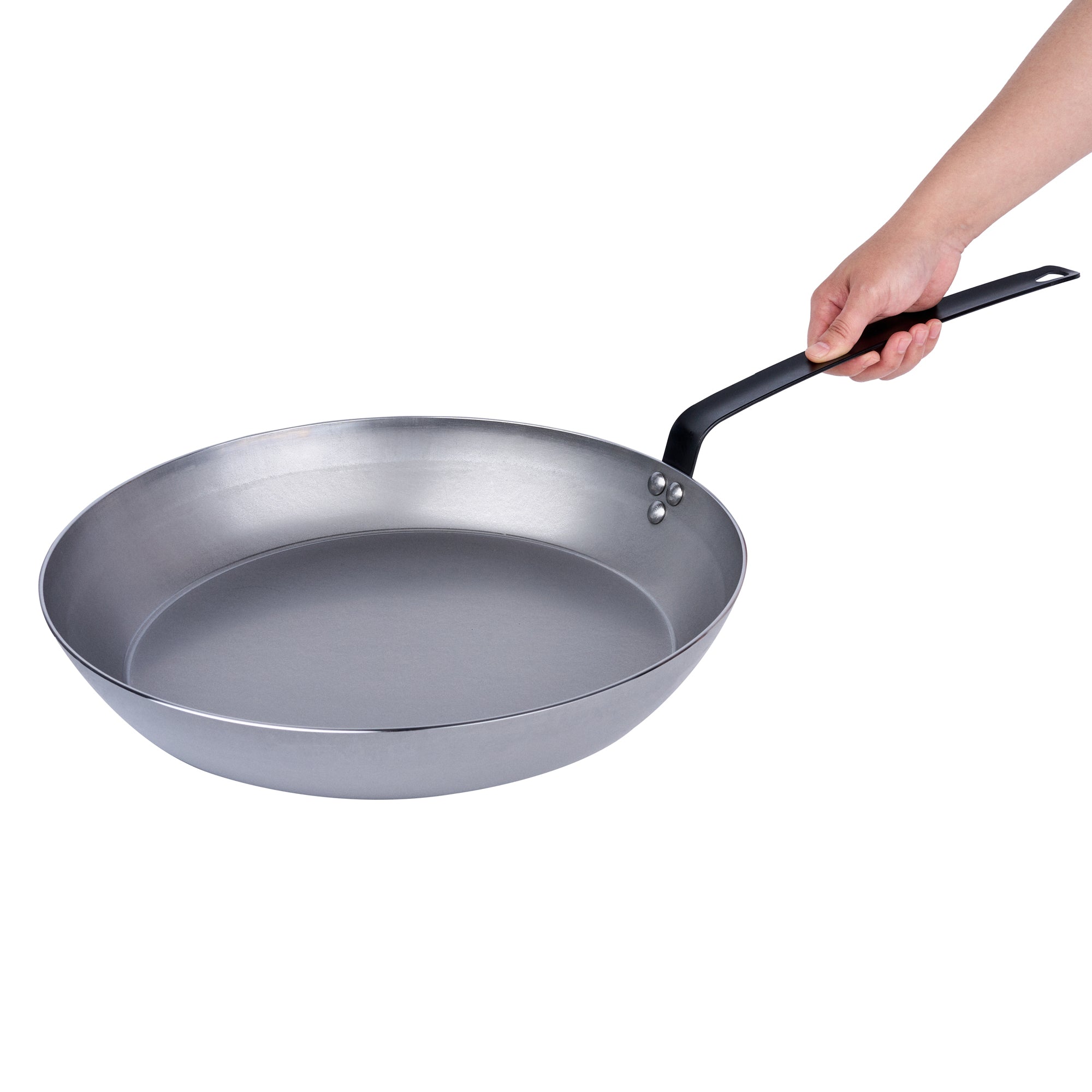 Met Lux Carbon Steel 16" Fry Pan - 6 count box