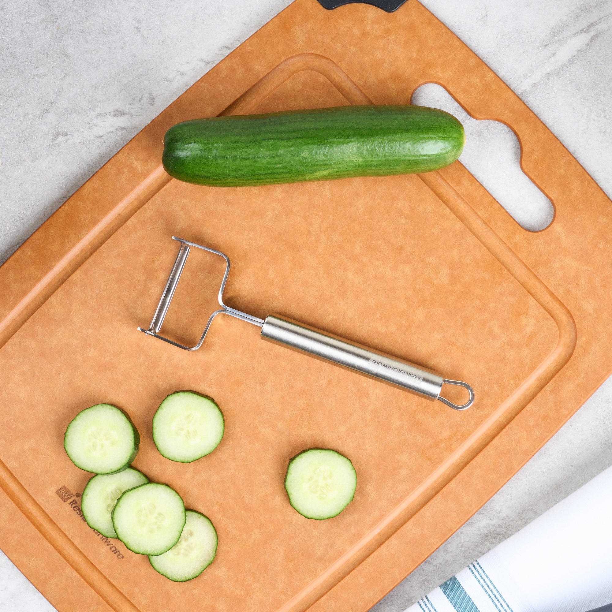 German Standard Stainless Steel "Y" Vegetable Peeler - Straight Blade - 6 1/2'' - 1 count box