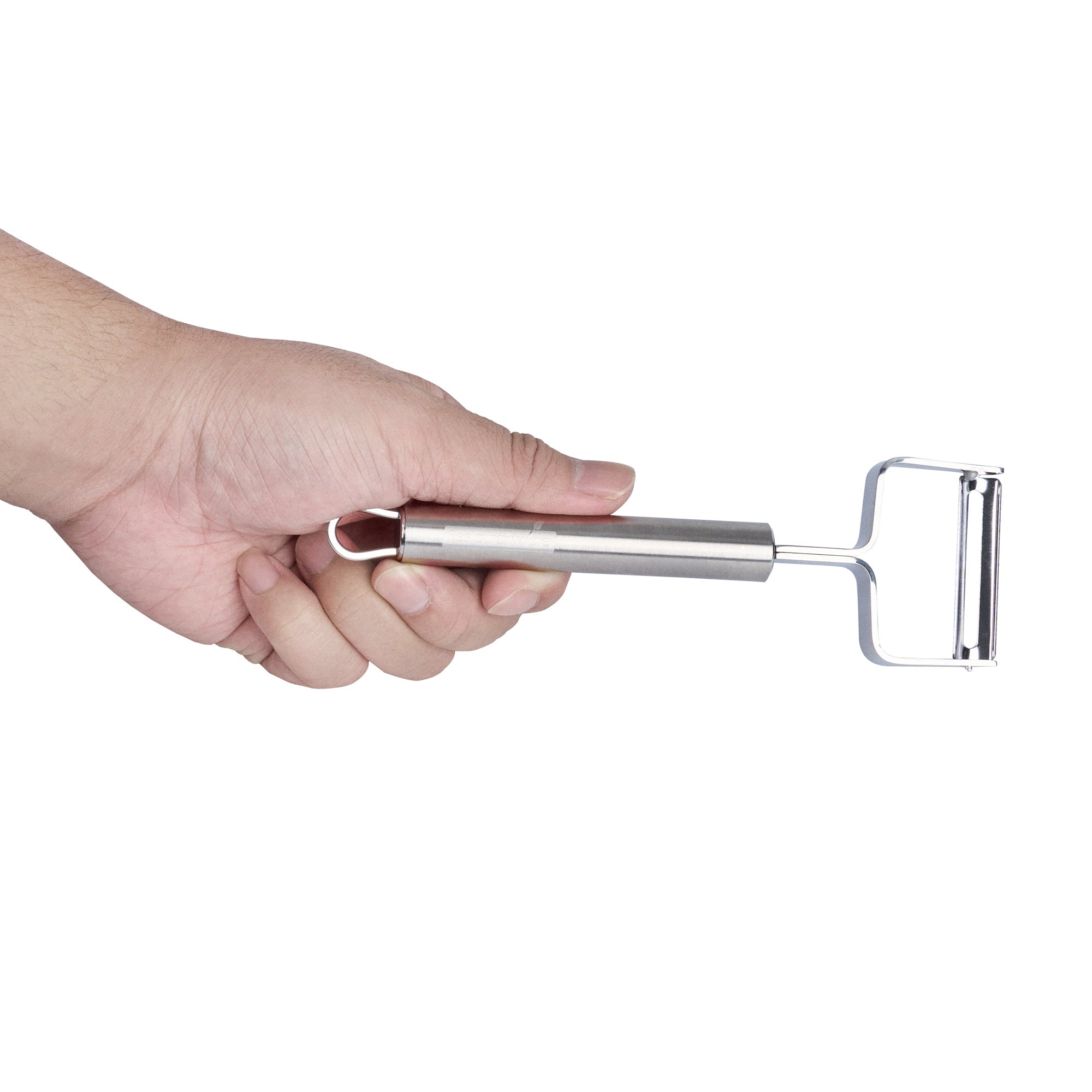 German Standard Stainless Steel "Y" Vegetable Peeler - Straight Blade - 6 1/2'' - 1 count box