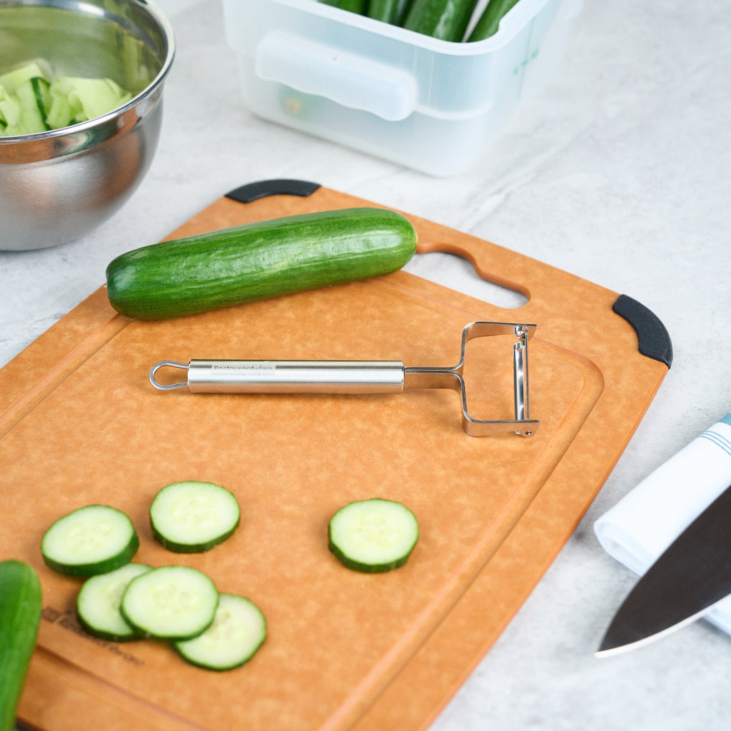German Standard Stainless Steel "Y" Vegetable Peeler - Straight Blade - 6 1/2'' - 1 count box