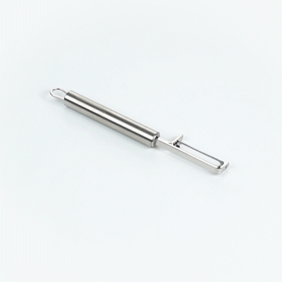 German Standard Stainless Steel Straight Vegetable Peeler - Serrated Straight Blade - 7 1/2'' - 1 count box