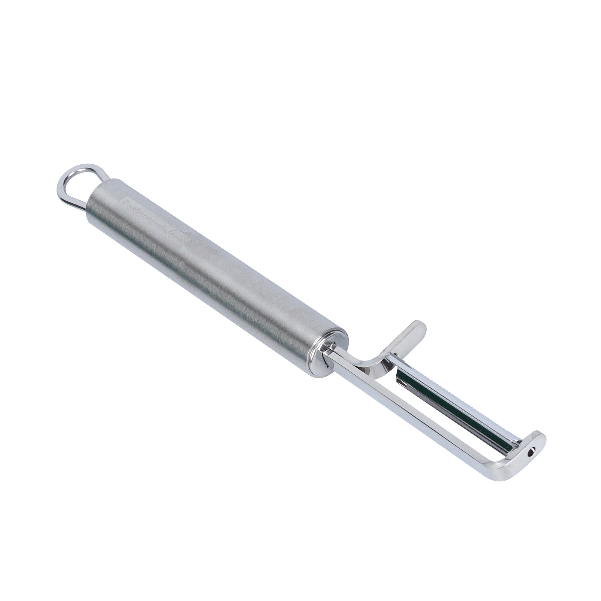 German Standard Stainless Steel Straight Vegetable Peeler - Serrated Straight Blade - 7 1/2'' - 1 count box