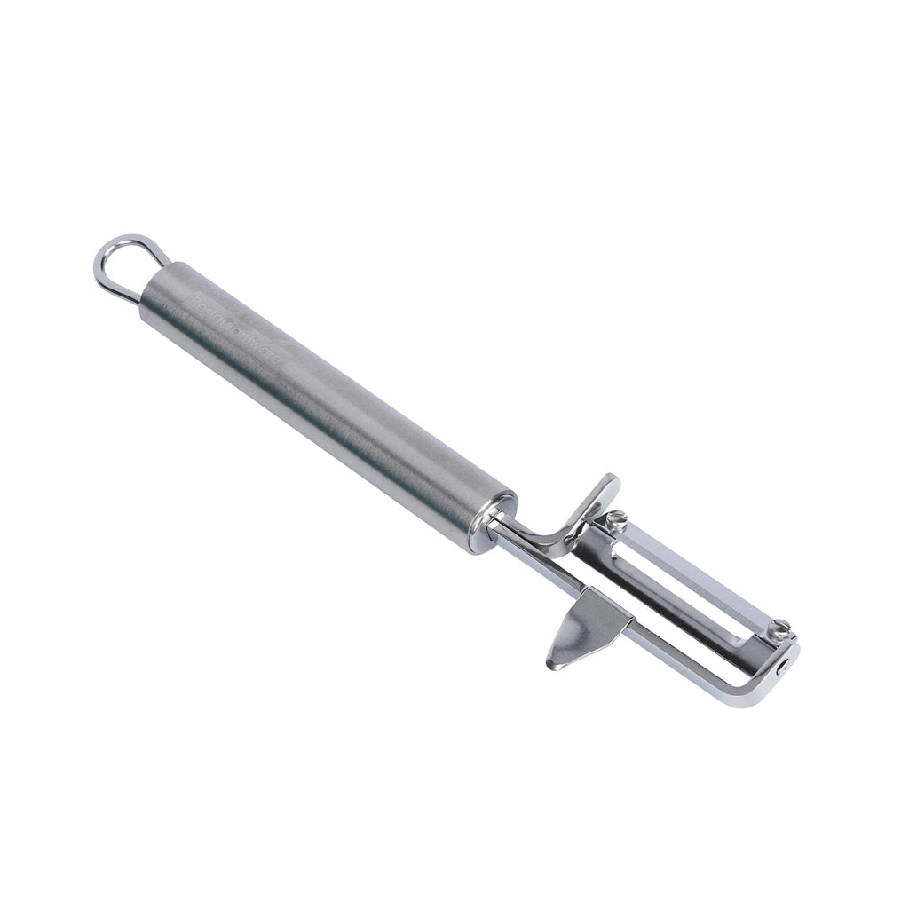 German Standard Stainless Steel Vegetable Peeler - Swivel Blade, with Potato Eye Remover - 7 1/4'' - 1 count box