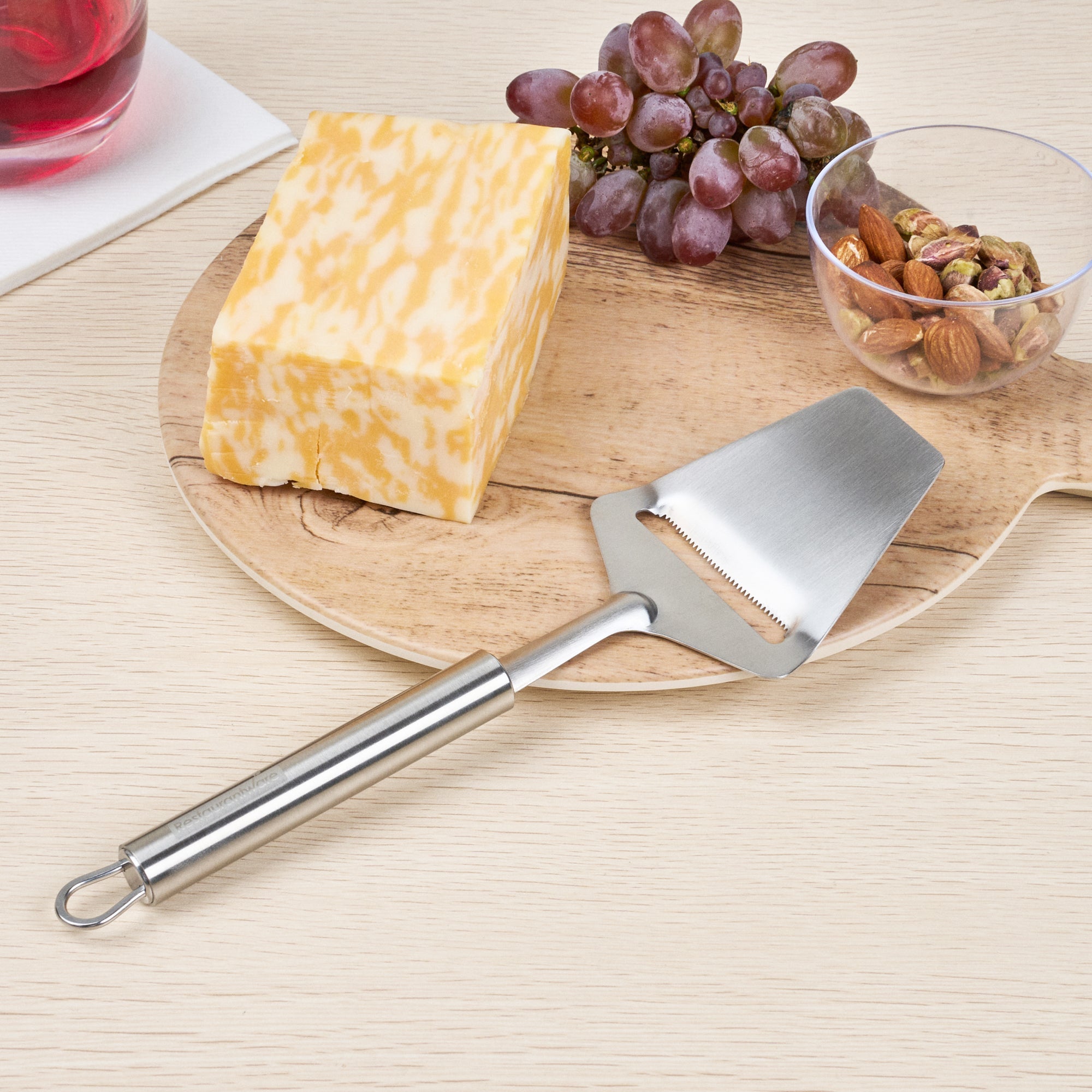 German Standard Stainless Steel Cheese Plane / Slicer - 9 1/2'' - 24 count box