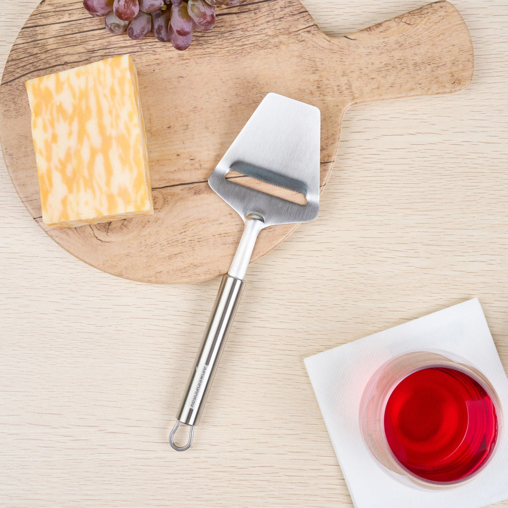 German Standard Stainless Steel Cheese Plane / Slicer - 9 1/2'' - 1 count box