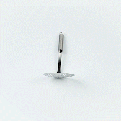 German Standard Stainless Steel Skimmer - 12'' x 4 1/4'' - 36 count box