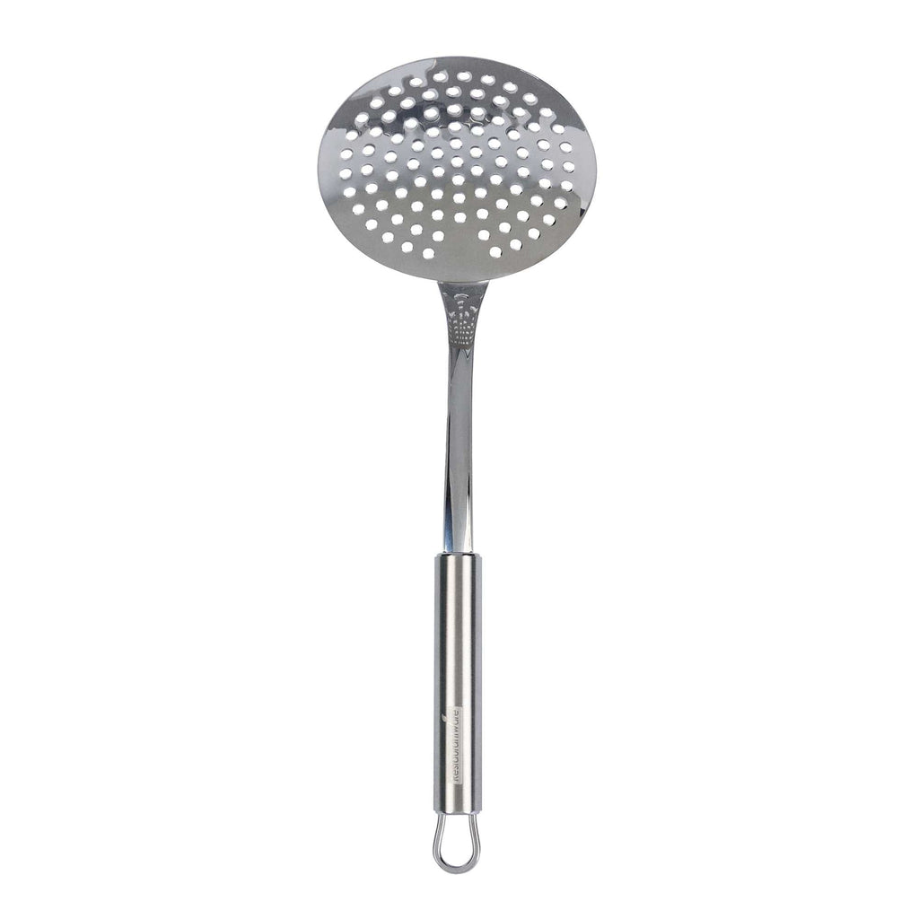 German Standard Stainless Steel Skimmer - 12'' x 4 1/4'' - 6 count box