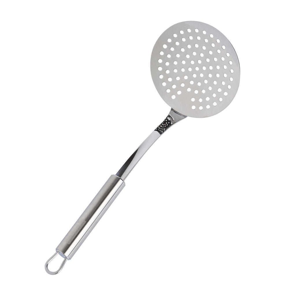 German Standard Stainless Steel Skimmer - 12'' x 4 1/4'' - 6 count box