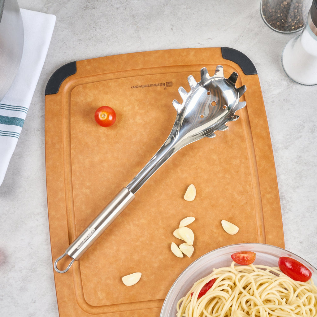 German Standard Stainless Steel Pasta Fork - 12 1/2'' x 2 3/4'' x 1 1/2'' - 36 count box