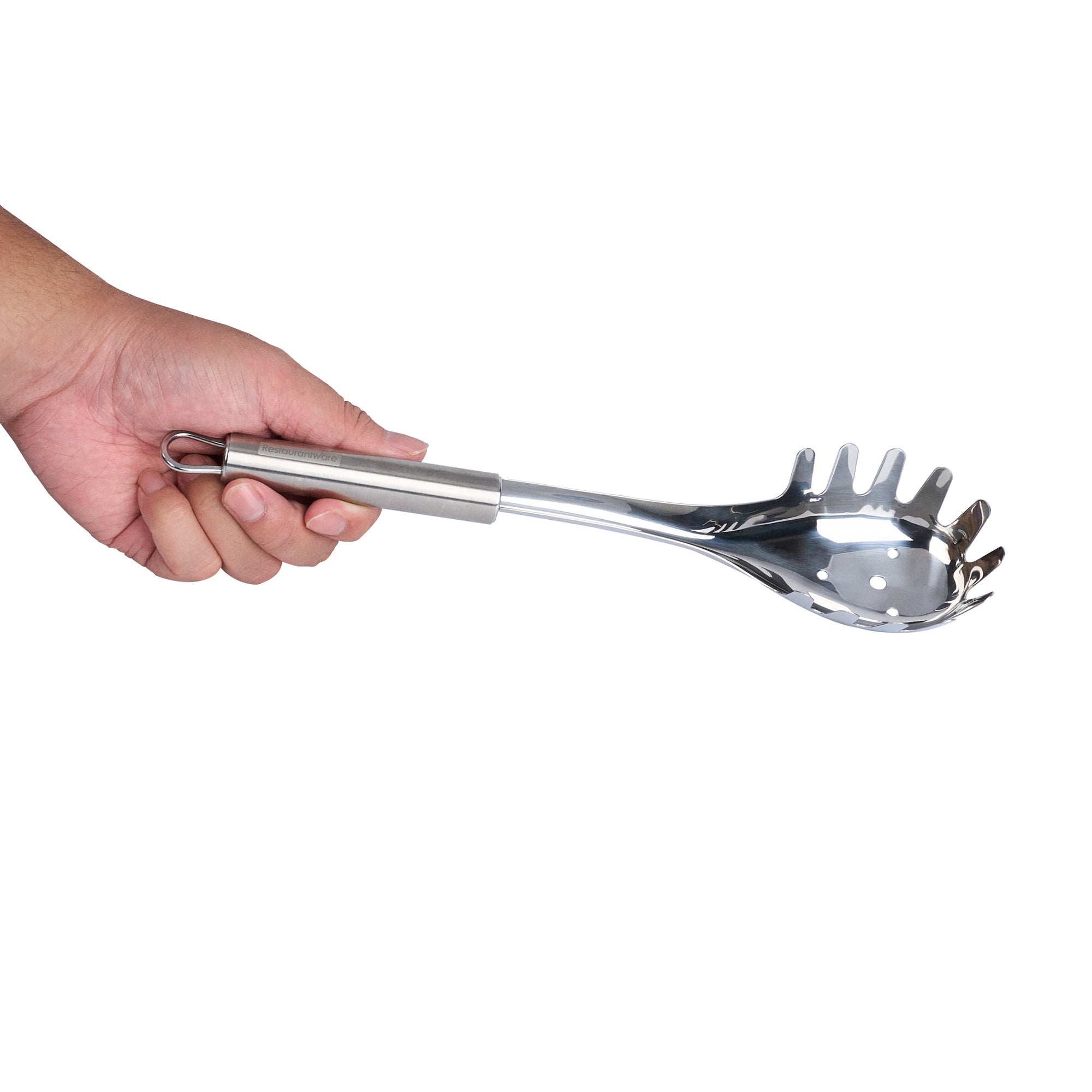 German Standard Stainless Steel Pasta Fork - 12 1/2'' x 2 3/4'' x 1 1/2'' - 1 count box