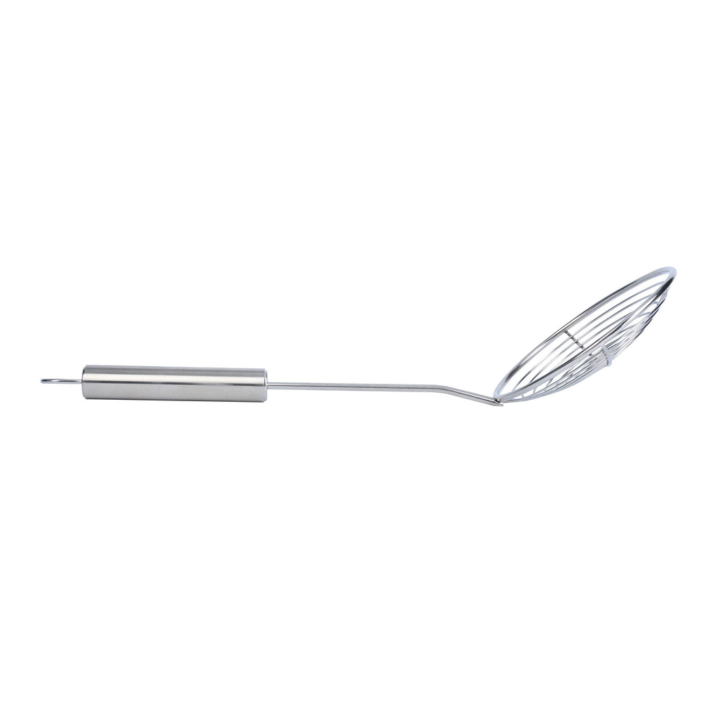 German Standard Stainless Steel Spiral Wire Skimmer - 14'' x 4 3/4'' - 1 count box