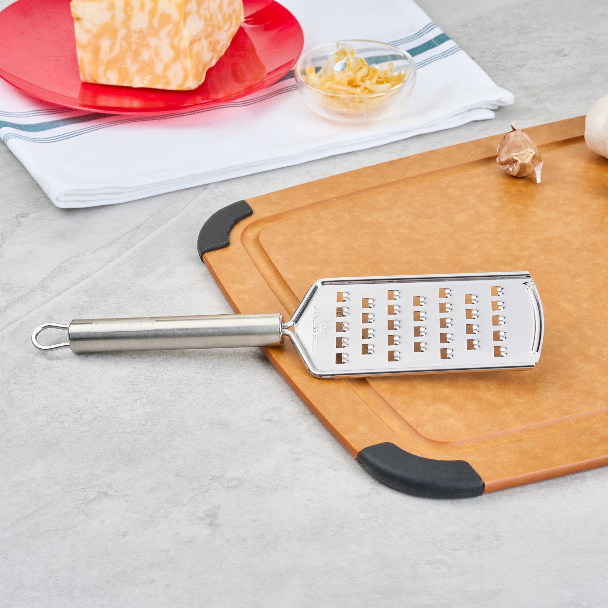 German Standard Stainless Steel Coarse Grater - 10'' - 1 count box