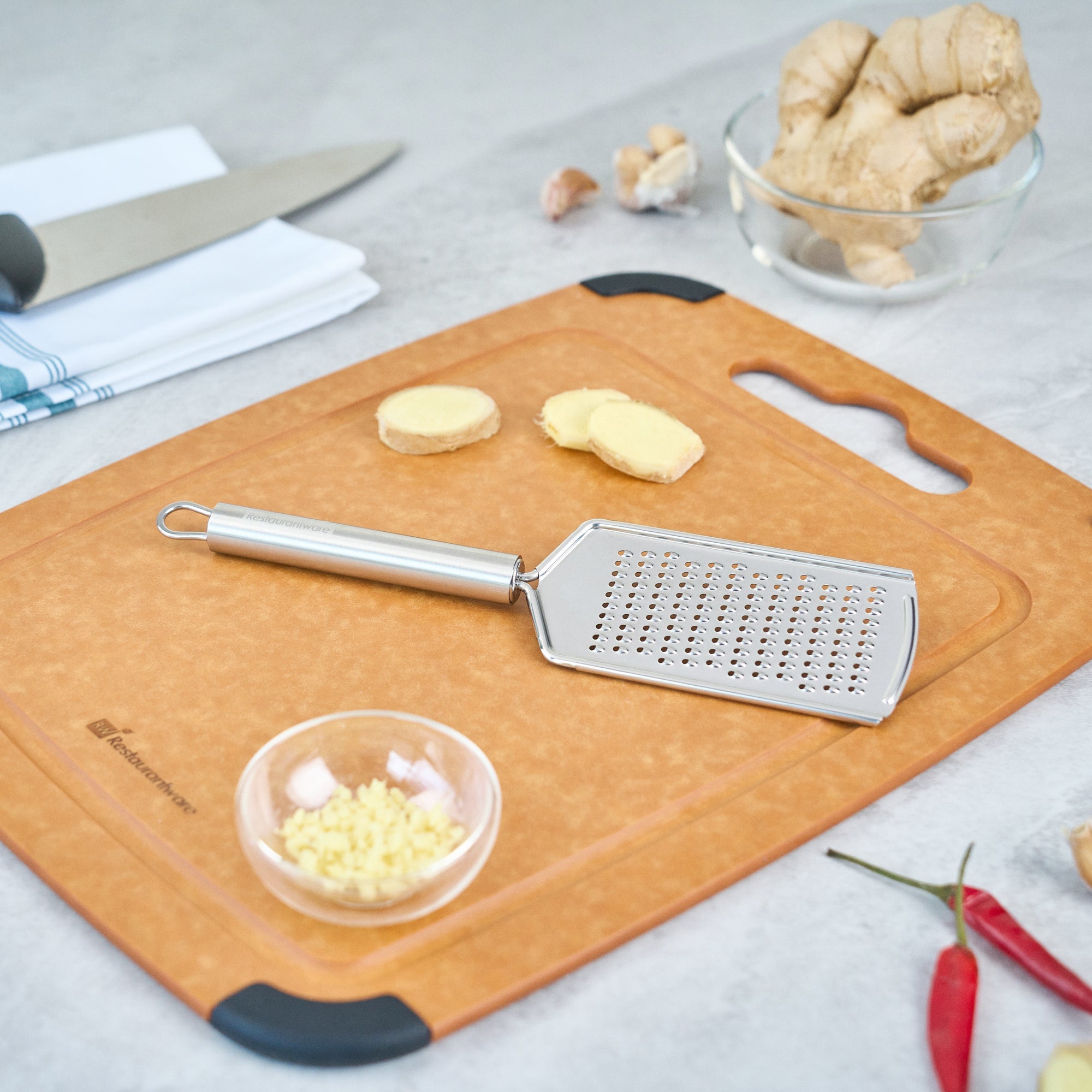 German Standard Stainless Steel Fine Grater - 9 3/4'' - 1 count box