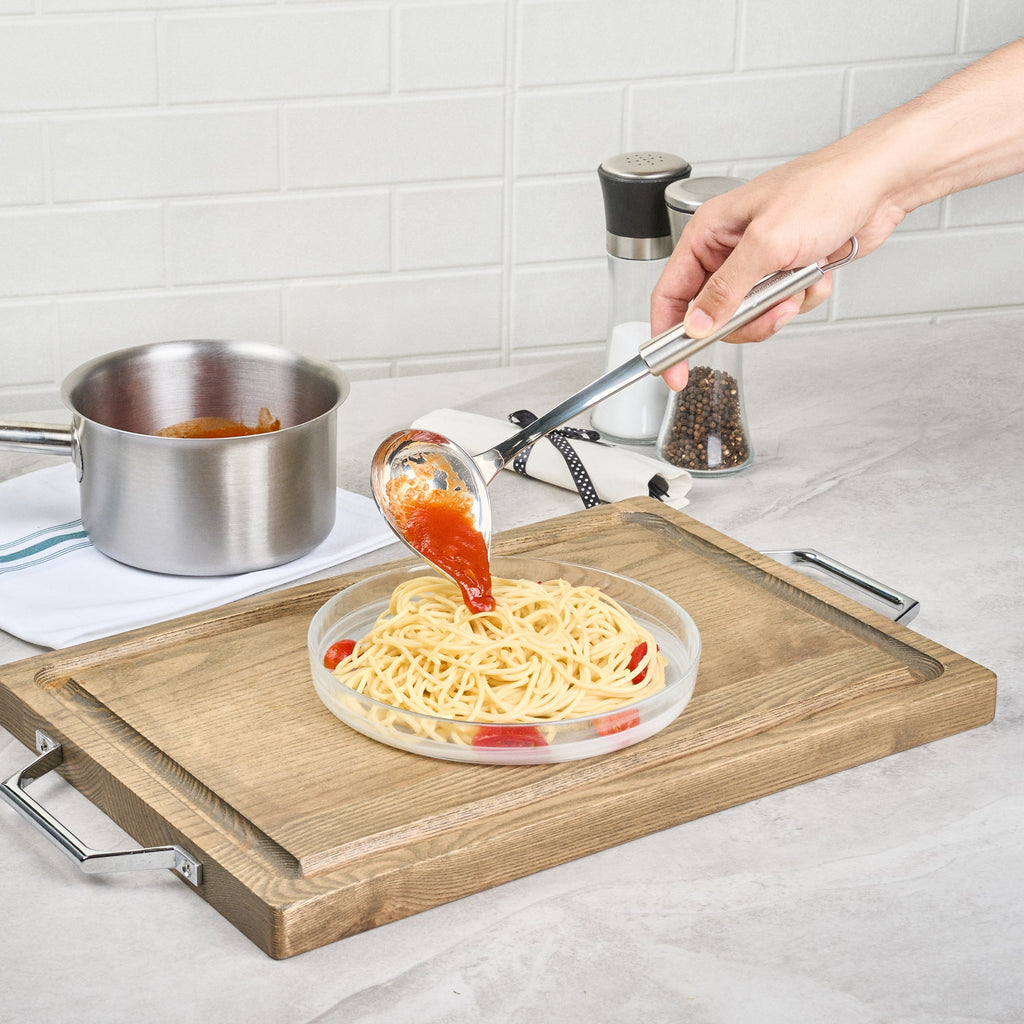 German Standard 2.5 oz Stainless Steel Pour Spout Ladle - One-Piece - 1 count box