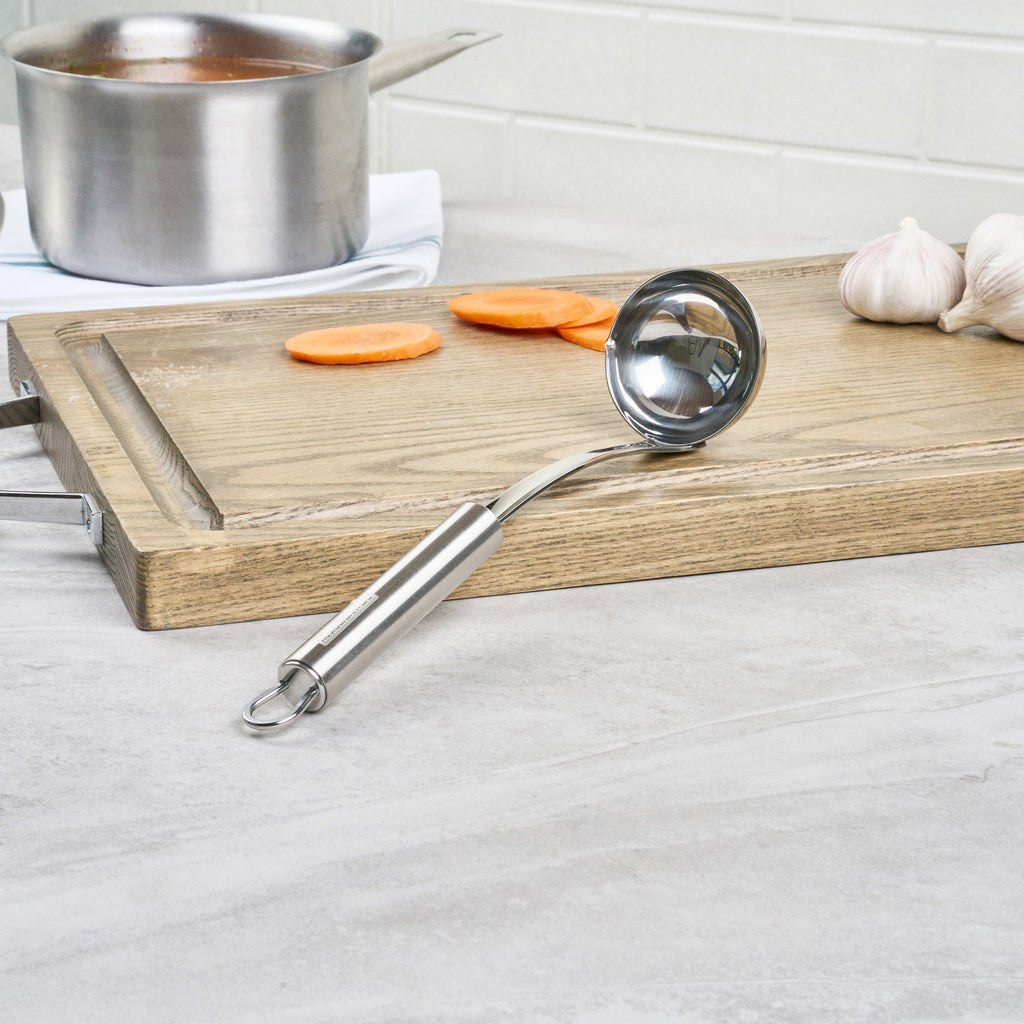 German Standard Stainless Steel Sauce Ladle - One-Piece - 10 3/4'' - 1 count box