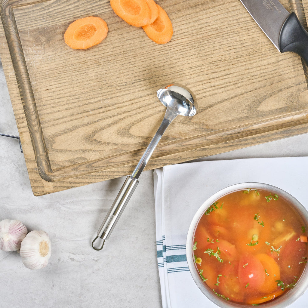 German Standard Stainless Steel Sauce Ladle - One-Piece - 10 3/4'' - 1 count box