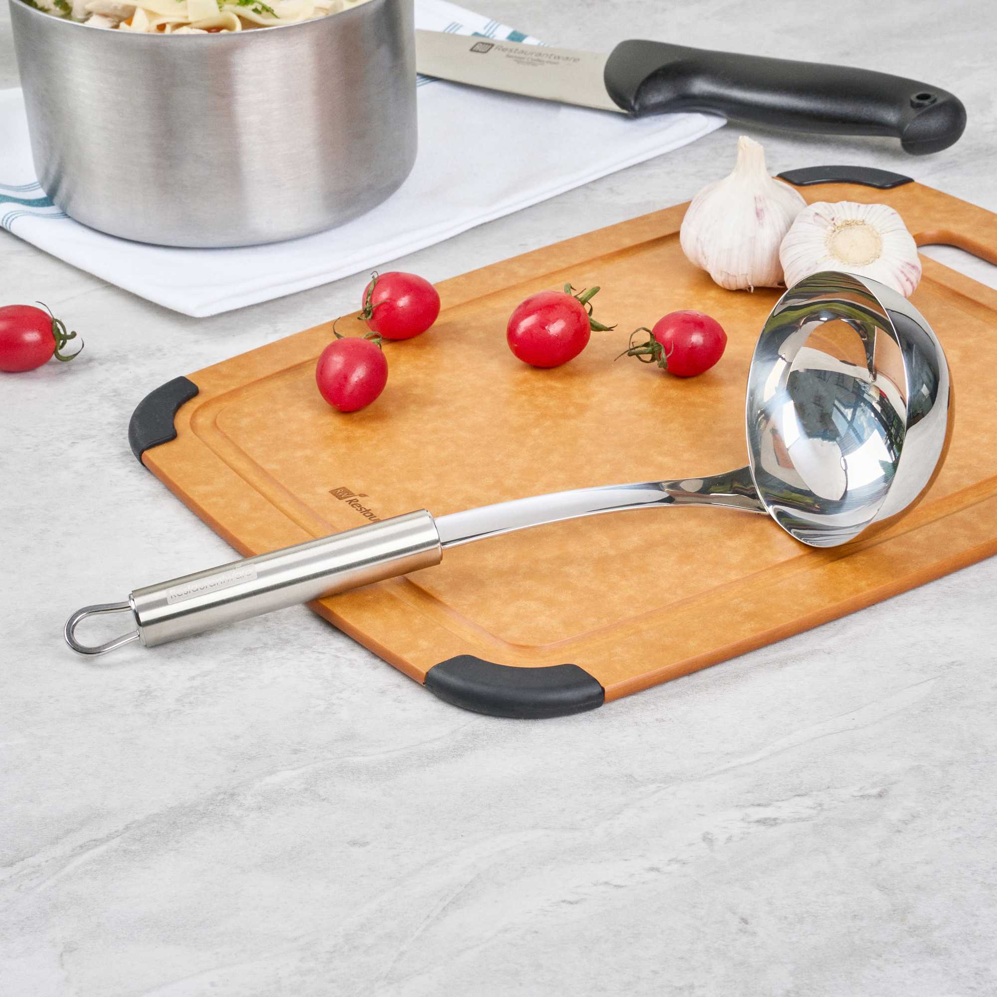 German Standard Stainless Steel Serving Ladle - One-Piece - 11 1/2'' - 36 count box