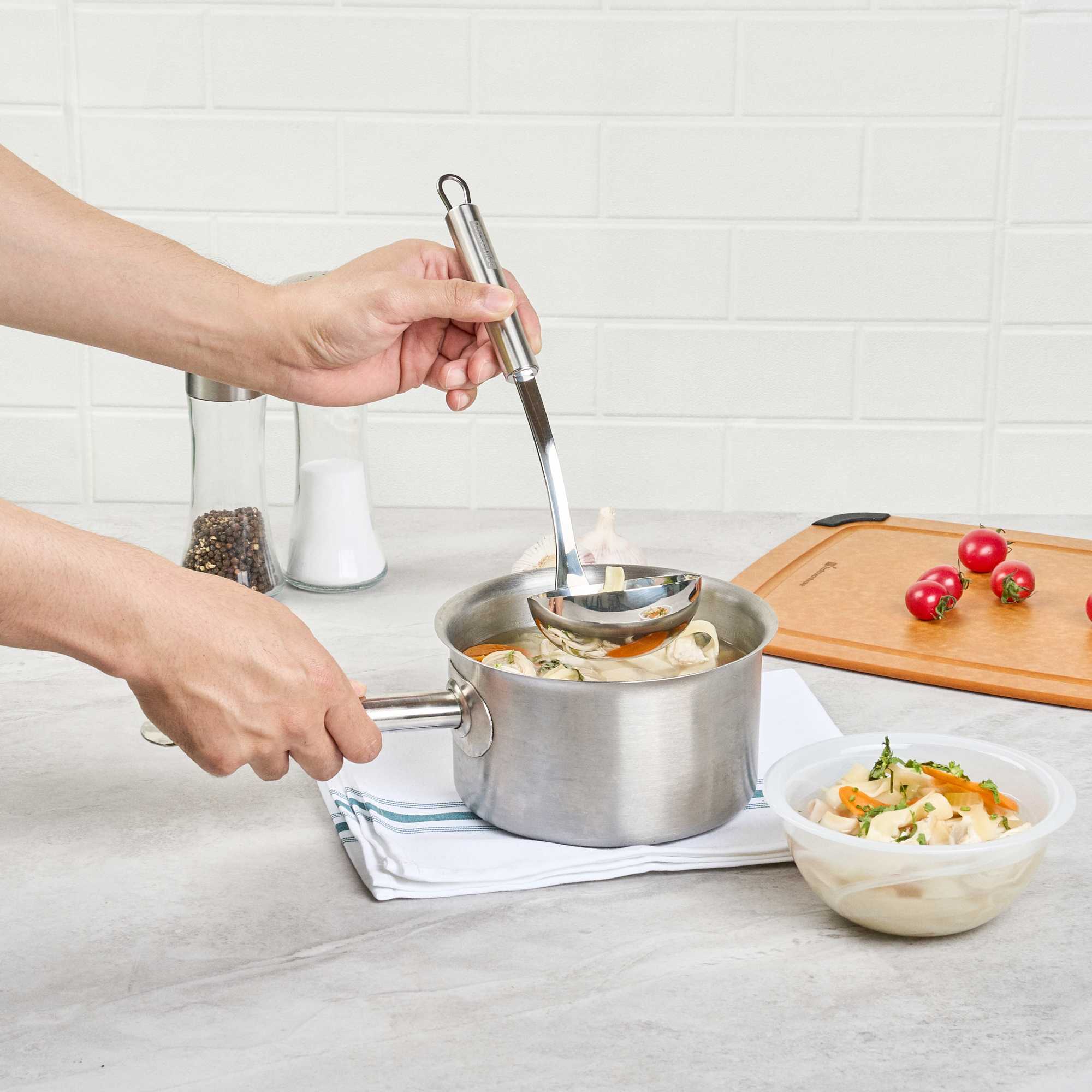 German Standard Stainless Steel Serving Ladle - One-Piece - 11 1/2'' - 36 count box