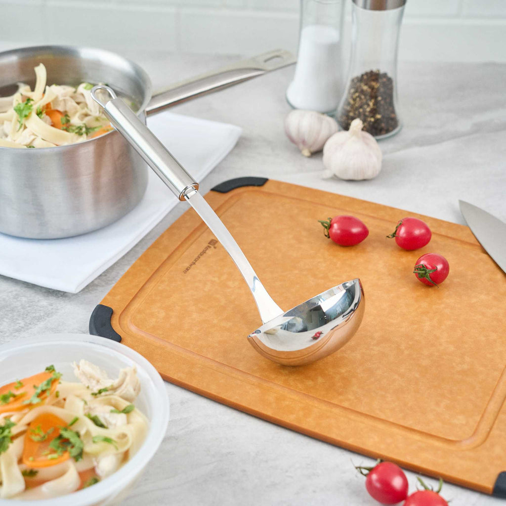 German Standard Stainless Steel Serving Ladle - One-Piece - 11 1/2'' - 6 count box