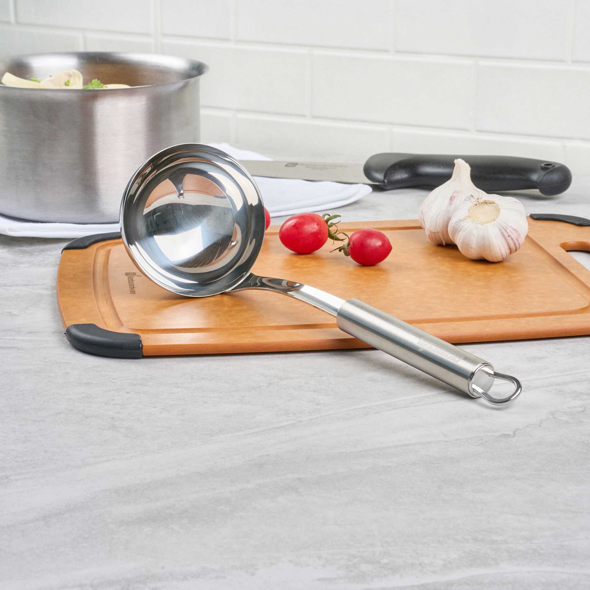 German Standard Stainless Steel Serving Ladle - One-Piece - 11 1/2'' - 6 count box