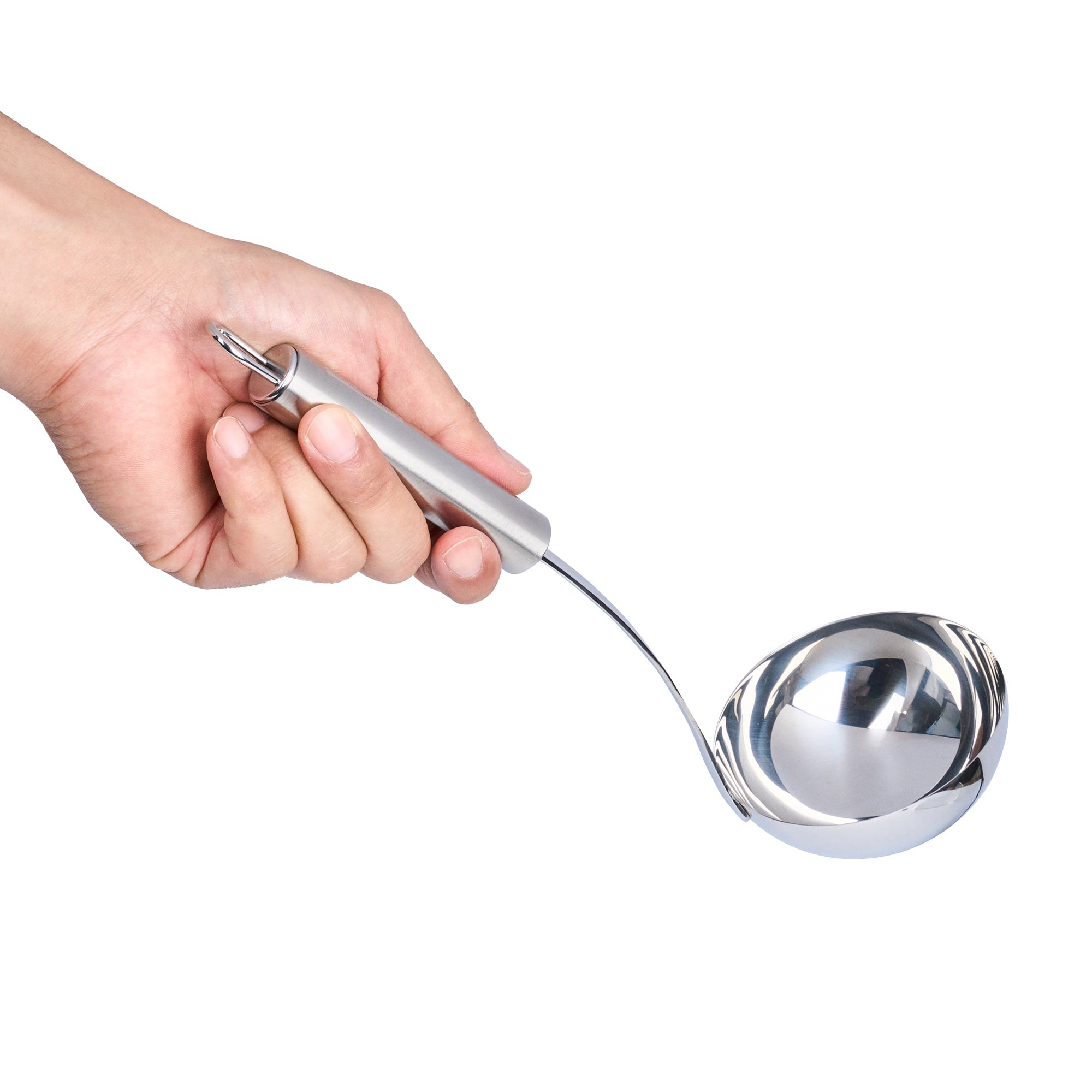 German Standard Stainless Steel Serving Ladle - One-Piece - 11 1/2'' - 1 count box