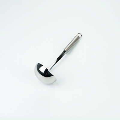 German Standard Stainless Steel Serving Ladle - One-Piece - 11 1/2'' - 1 count box