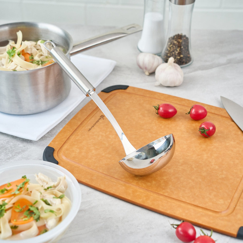 German Standard Stainless Steel Serving Ladle - One-Piece - 11 1/2'' - 1 count box