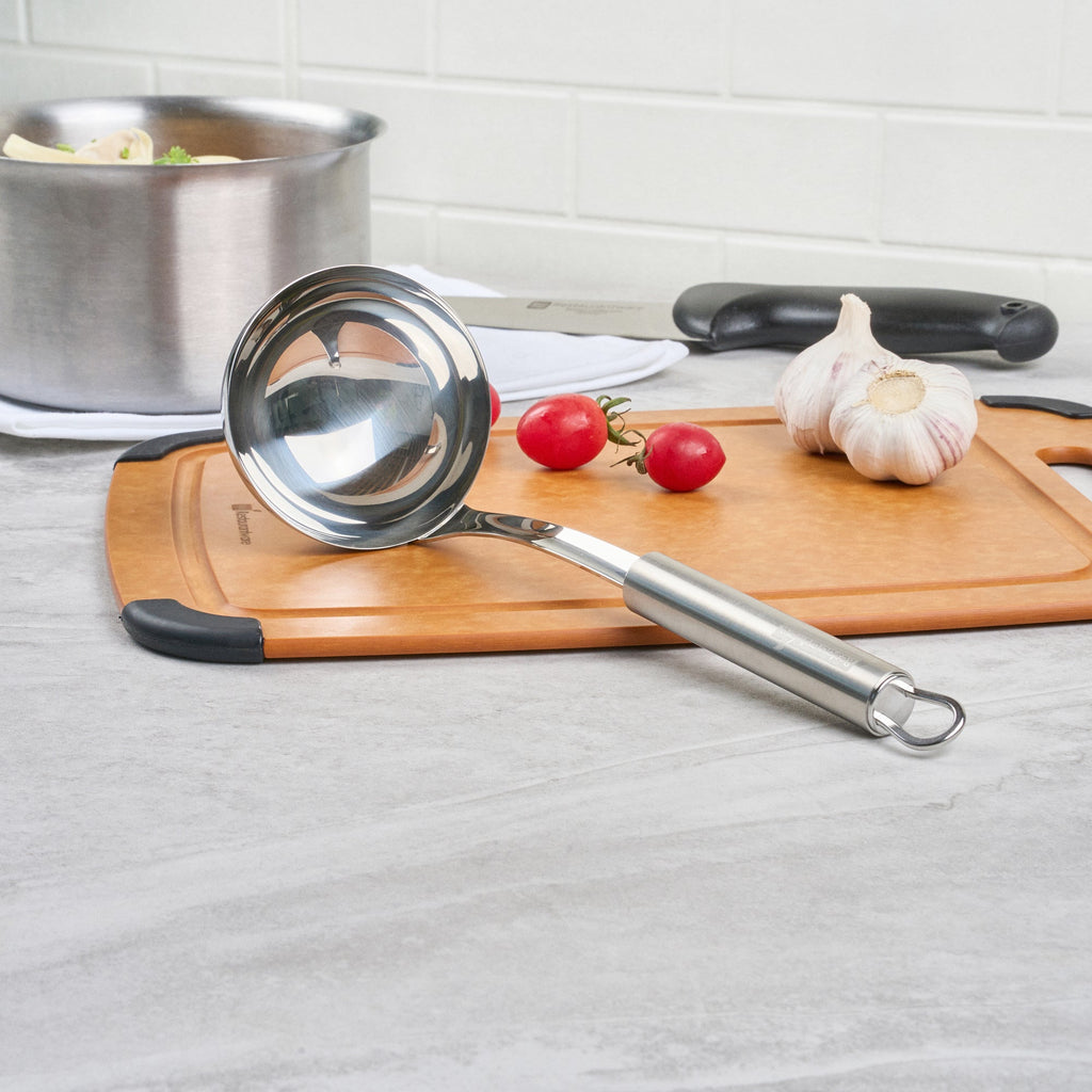 German Standard Stainless Steel Serving Ladle - One-Piece - 11 1/2'' - 1 count box