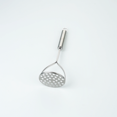 German Standard Stainless Steel Round-Faced Potato / Bean Masher - 11'' - 1 count box