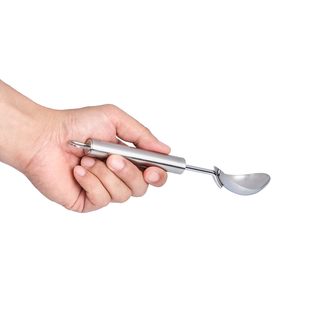 German Standard Stainless Steel Ice Cream Scoop - 8 3/4'' x 1 3/4'' - 6 count box
