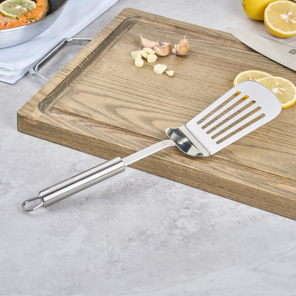 German Standard Stainless Steel Slotted Turner / Spatula - 12 1/2'' - 36 count box