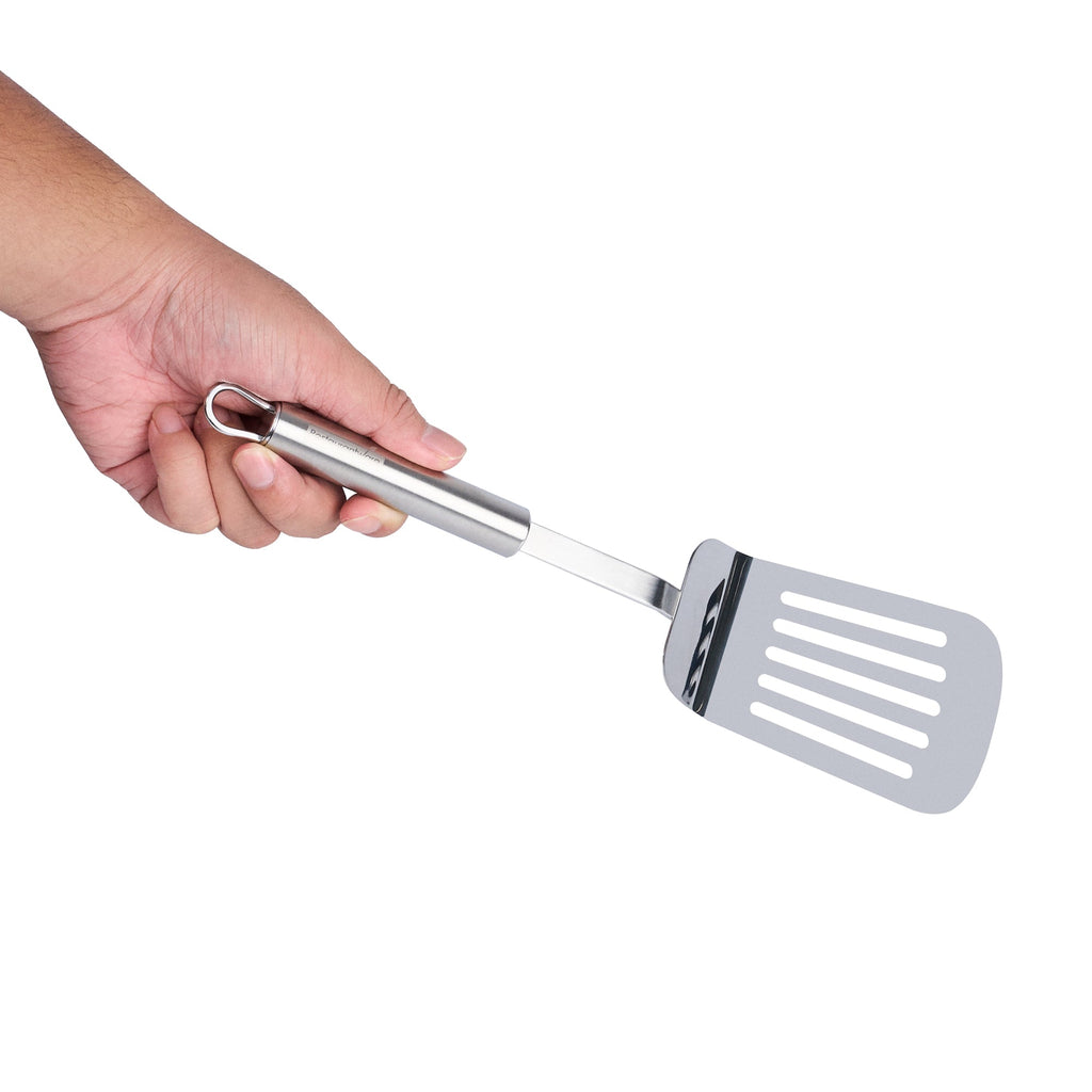 German Standard Stainless Steel Slotted Turner / Spatula - 12 1/2'' - 36 count box