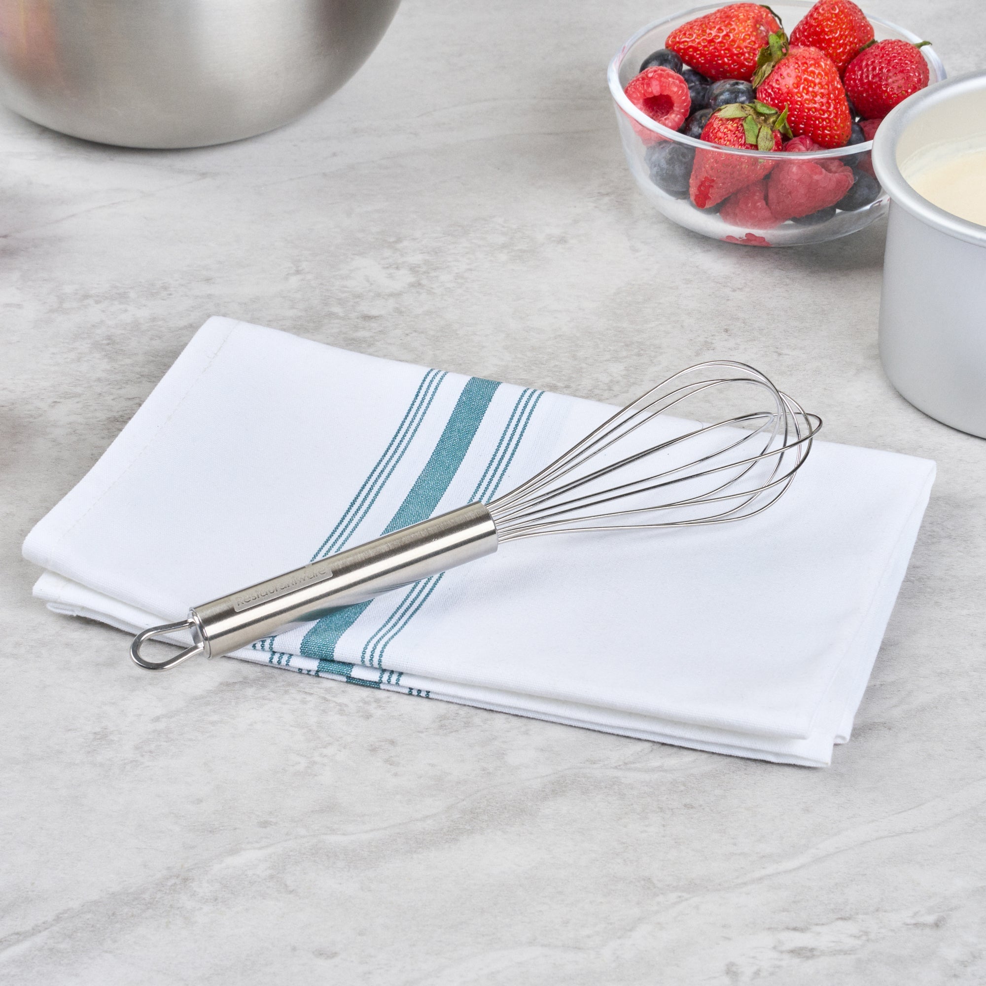 German Standard Stainless Steel French Whisk - 8 1/2" - 1 count box